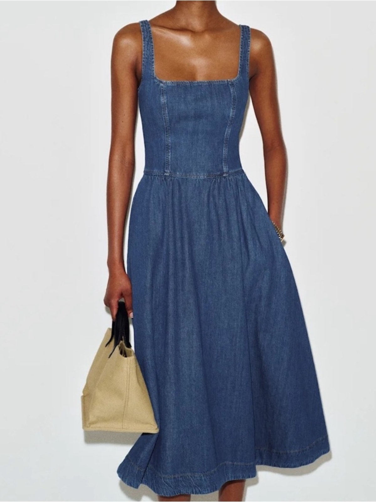 Reformation Janu Denim Midi Dress 10